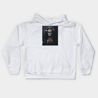 Santa Muerte Vintage Painting Kids Hoodie